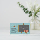 Kleurrijk Visitekaartje van de Aangepaste Leraar (Staand voorkant)