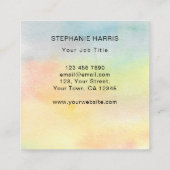 Kleurrijk visitekaartje van de olievlek (Achterkant)