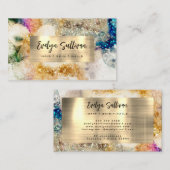 Kleurrijk Visitekaartje voor glitter en Waterverf (Voorkant / Achterkant)