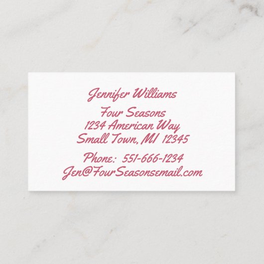 Kleurrijk Visitekaartje voor het naaien van lint (Achterkant)