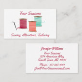 Kleurrijk Visitekaartje voor het naaien van lint (Voorkant / Achterkant)