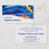 Kleurrijk Visitekaartje voor winkelketting in Yarn (Voorkant / Achterkant)