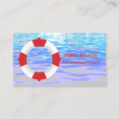 kleurrijk Visitekaartje zwemcoach-instructeur (Voorkant)