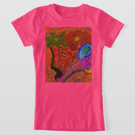 Kleurrijk Vispatroon  T-shirt (Laagn)