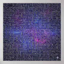 Kleurrijk vlak patroon: Laser Grid Pop Art