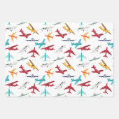 Kleurrijk Vliegtuigpatroon Inpakpapier Vel (Voorkant 2)
