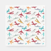 Kleurrijk Vliegtuigpatroon Servet (Voorkant)