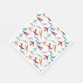 Kleurrijk Vliegtuigpatroon Servet (Hoek)