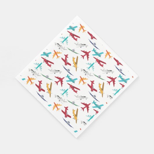 Kleurrijk Vliegtuigpatroon Servet (Hoek)