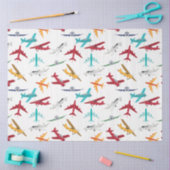 Kleurrijk Vliegtuigpatroon Tissuepapier (Craft)