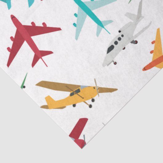 Kleurrijk Vliegtuigpatroon Tissuepapier (Detail)