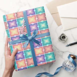 : Kleurrijk vlinderbloesempatroon Cadeaupapier