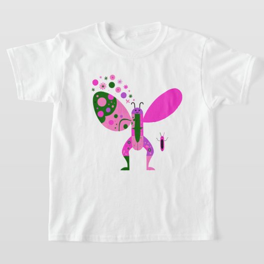 Kleurrijk vlindergrafisch T-shirt (Laagn)