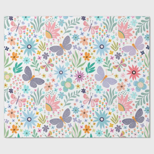 Kleurrijk vlinderpapier voor het oppakken van vlin cadeaupapier (Vlak)