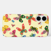 Kleurrijk vlindertuinpatroon iPhone hoesje (Achterkant (horizontaal))