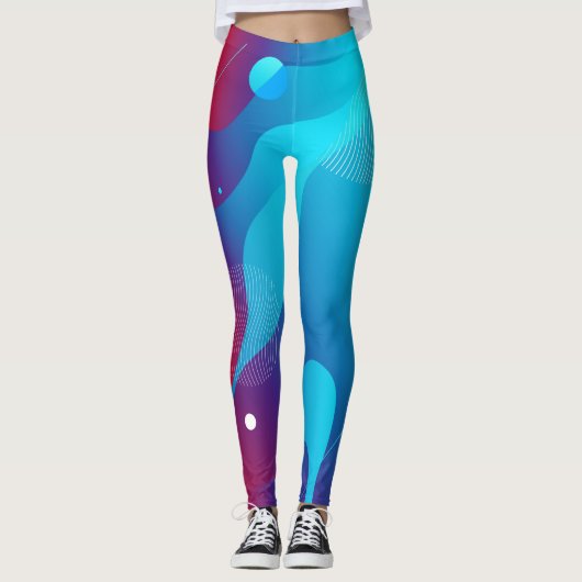 Kleurrijk vloeibaar sterrenstelsel leggings (Voorkant)