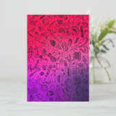 Kleurrijk voedselpatroon voedt levensmiddelen pann kaart (Staand voorkant)