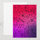 Kleurrijk voedselpatroon voedt levensmiddelen pann kaart (Voorkant / Achterkant)