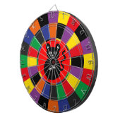 Kleurrijk Voeg je eigen Afbeelding toe aan het mid Dartbord (Voorkant Rechts)