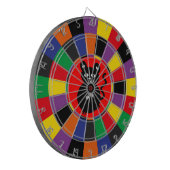 Kleurrijk Voeg je eigen Afbeelding toe aan het mid Dartbord (Voorkant Links)
