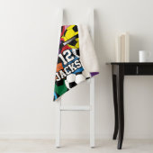 Kleurrijk Voetbal collage met tekst Sherpa Deken (In situ)