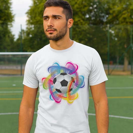 Kleurrijk Voetbal Mannen T-shirt