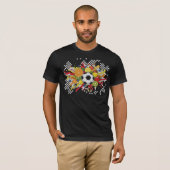 Kleurrijk Voetbal Schaakbord T-shirt (Voorkant volledig)