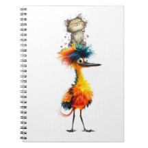 Kleurrijk Vogel Spiraal Notebook, Whimsical Vogel