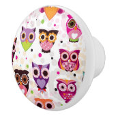 Kleurrijk vogelpatroon voor kinderen 2 keramische knop (Rechts)