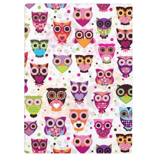 Kleurrijk vogelpatroon voor kinderen 2 klembord (Achterkant)