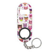 Kleurrijk vogelpatroon voor kinderen 2 mini flessenopener (Achterkant)