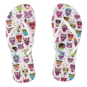Kleurrijk vogelpatroon voor kinderen 2 teenslippers