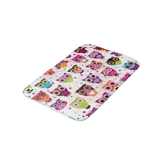 Kleurrijk vogelpatroon voor kinderen badmat (Gekanteld)