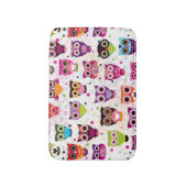 Kleurrijk vogelpatroon voor kinderen badmat (Voorkant Verticaal)