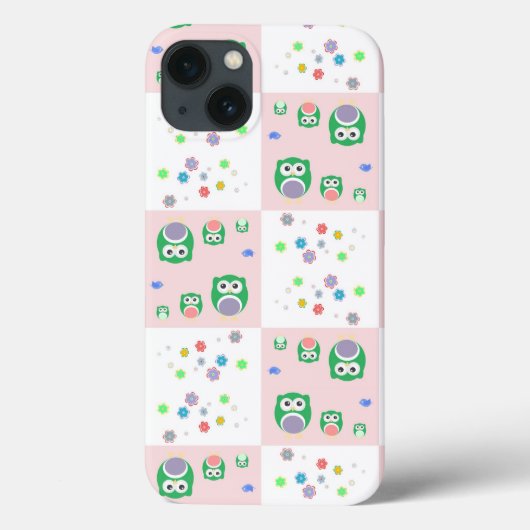 Kleurrijk vogelpatroon voor kinderen Case-Mate iPhone case (Achterkant)