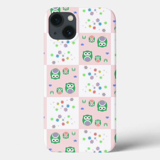 Kleurrijk vogelpatroon voor kinderen Case-Mate iPhone case (Achterkant)
