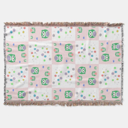 Kleurrijk vogelpatroon voor kinderen deken (Voorkant)