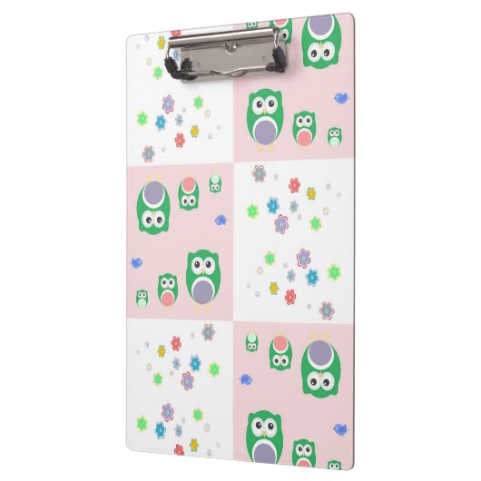 Kleurrijk vogelpatroon voor kinderen klembord (Links)