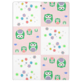 Kleurrijk vogelpatroon voor kinderen klembord (Achterkant)