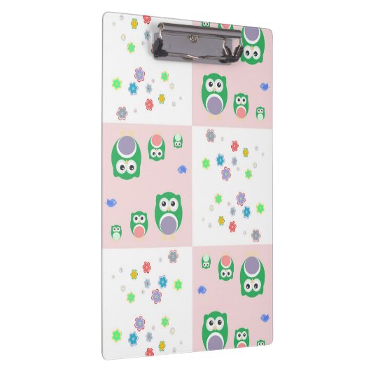Kleurrijk vogelpatroon voor kinderen klembord (Rechts)