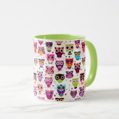 Kleurrijk vogelpatroon voor kinderen mok (Voorkant rechts)