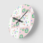 Kleurrijk vogelpatroon voor kinderen ronde klok (Hoek)