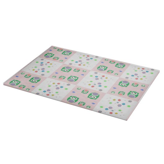 Kleurrijk vogelpatroon voor kinderen snijplank (Hoek)