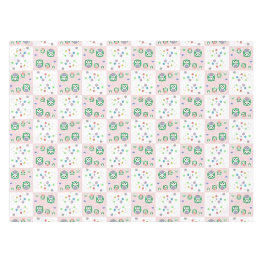 Kleurrijk vogelpatroon voor kinderen tafelkleed (Voorkant (Horizontaal))