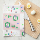 Kleurrijk vogelpatroon voor kinderen theedoek (Quarter Fold)