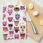 Kleurrijk vogelpatroon voor kinderen theedoek (Quarter Fold)