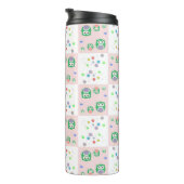 Kleurrijk vogelpatroon voor kinderen thermosbeker (Geroteerd rechts)