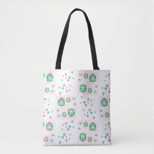 Kleurrijk vogelpatroon voor kinderen tote bag