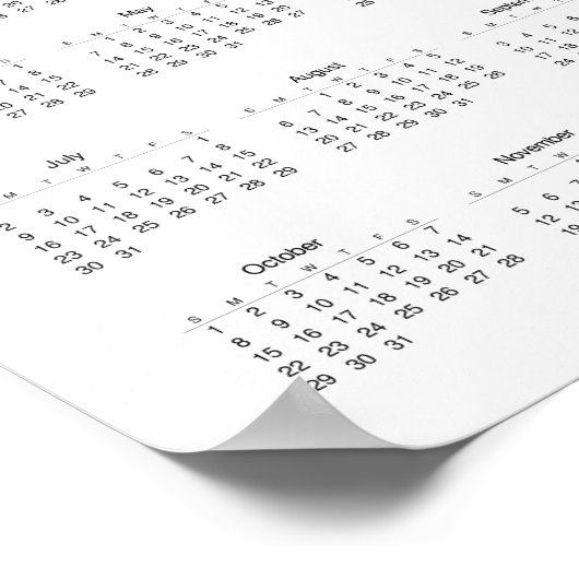 Kleurrijk vogelrooster 2017 poster (Hoek)