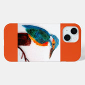 Kleurrijk vogelschilderij Kingfisher Custom Case-Mate iPhone Case (Achterkant (horizontaal))